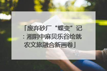 废弃砂厂“蝶变”记：湘阴中麻贝乐谷绘就农文旅融合新画卷