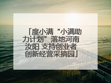 度小满“小满助力计划”落地河南汝阳 支持创业者创新经营采摘园