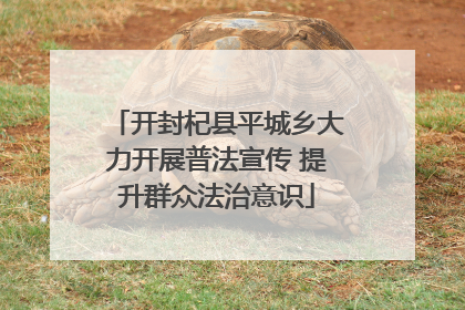 开封杞县平城乡大力开展普法宣传 提升群众法治意识