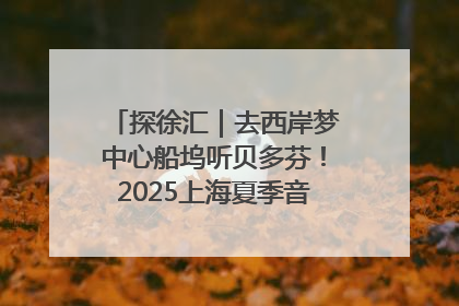 探徐汇｜去西岸梦中心船坞听贝多芬！2025上海夏季音乐节公布节目阵容