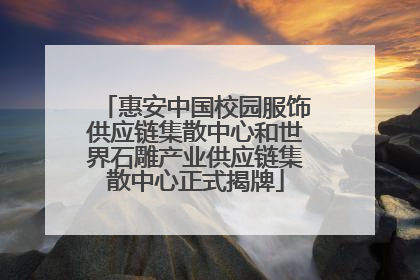 惠安中国校园服饰供应链集散中心和世界石雕产业供应链集散中心正式揭牌