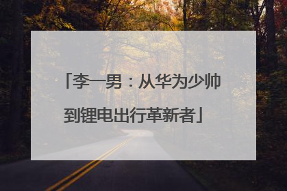 李一男：从华为少帅到锂电出行革新者