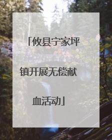 攸县宁家坪镇开展无偿献血活动