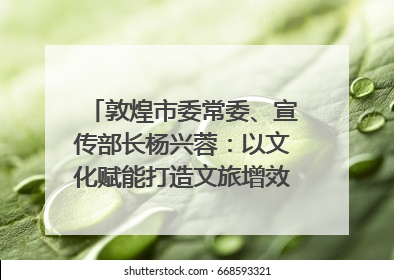 敦煌市委常委、宣传部长杨兴蓉：以文化赋能打造文旅增效新引擎｜第七届全国县域旅游研究成果发布系列活动