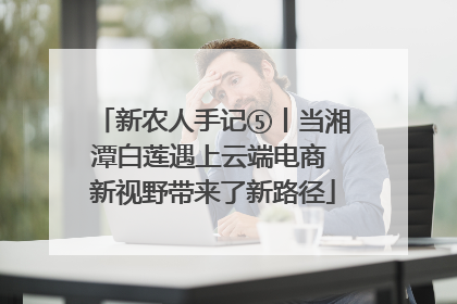 新农人手记⑤丨当湘潭白莲遇上云端电商 新视野带来了新路径
