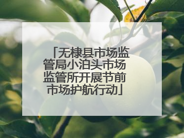 无棣县市场监管局小泊头市场监管所开展节前市场护航行动