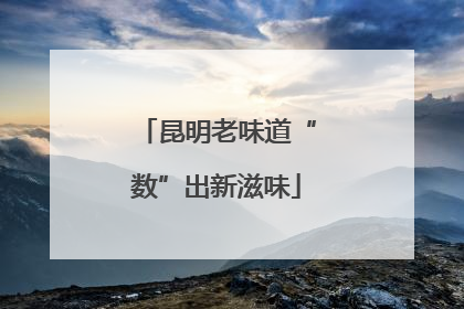 昆明老味道“数”出新滋味