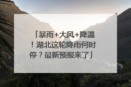 暴雨+大风+降温！湖北这轮降雨何时停？最新预报来了