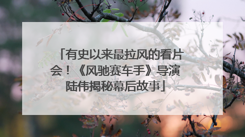有史以来最拉风的看片会！《风驰赛车手》导演陆伟揭秘幕后故事
