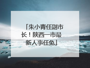 朱小青任副市长！陕西一市最新人事任免
