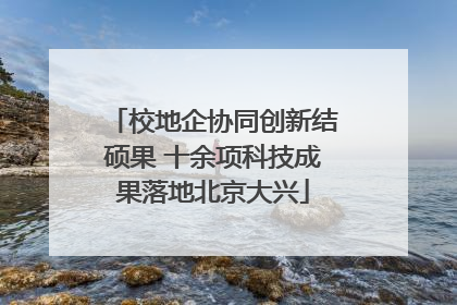 校地企协同创新结硕果 十余项科技成果落地北京大兴