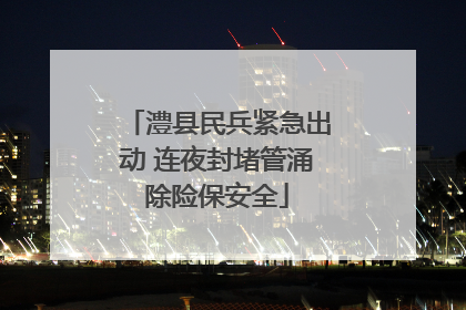 澧县民兵紧急出动 连夜封堵管涌除险保安全