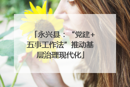 永兴县：“党建+五事工作法”推动基层治理现代化
