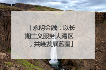 永明金融：以长期主义服务大湾区，共绘发展蓝图