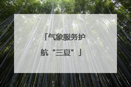 气象服务护航“三夏”