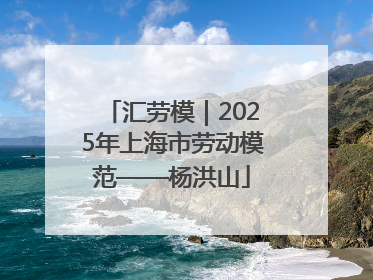 汇劳模｜2025年上海市劳动模范——杨洪山