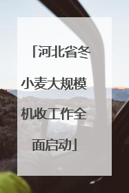 河北省冬小麦大规模机收工作全面启动