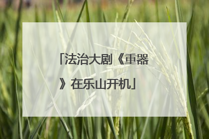 法治大剧《重器》在乐山开机