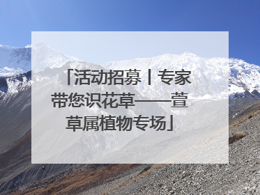 活动招募丨专家带您识花草——萱草属植物专场