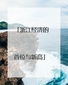 浙江经济的首位与新高