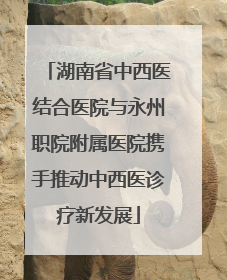 湖南省中西医结合医院与永州职院附属医院携手推动中西医诊疗新发展