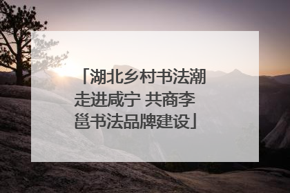 湖北乡村书法潮走进咸宁 共商李邕书法品牌建设