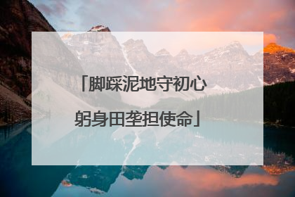 脚踩泥地守初心 躬身田垄担使命