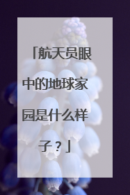 航天员眼中的地球家园是什么样子？