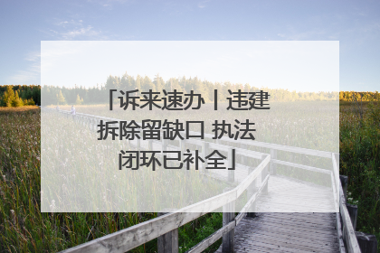 诉来速办丨违建拆除留缺口 执法闭环已补全