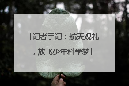 记者手记：航天观礼，放飞少年科学梦