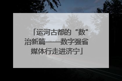运河古都的“数”治新篇——数字强省媒体行走进济宁