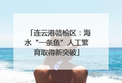 连云港赣榆区：海水“一条鱼”人工繁育取得新突破