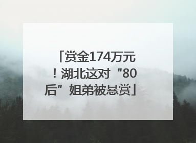 赏金174万元！湖北这对“80后”姐弟被悬赏