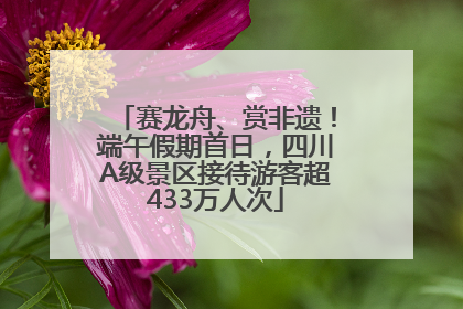 赛龙舟、赏非遗！端午假期首日，四川A级景区接待游客超433万人次