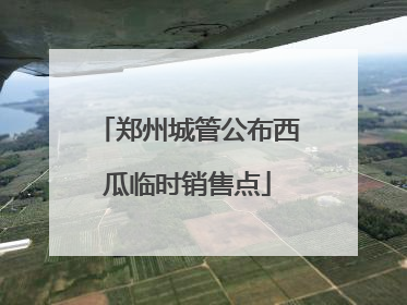 郑州城管公布西瓜临时销售点