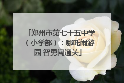 郑州市第七十五中学（小学部）：哪吒闹游园 智勇闯通关