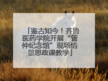 鉴古知今！齐鲁医药学院开展“管仲纪念馆”现场情景思政课教学