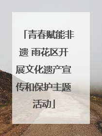 青春赋能非遗 雨花区开展文化遗产宣传和保护主题活动