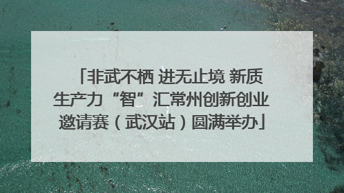 非武不栖 进无止境 新质生产力“智”汇常州创新创业邀请赛（武汉站）圆满举办