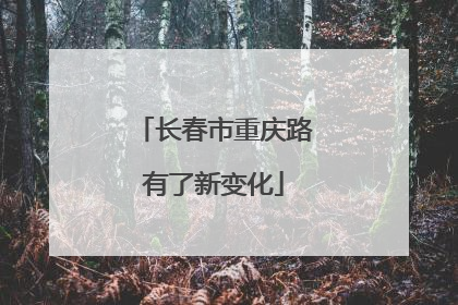 长春市重庆路有了新变化