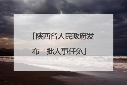陕西省人民政府发布一批人事任免