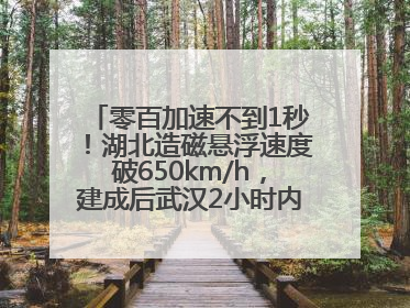 零百加速不到1秒！湖北造磁悬浮速度破650km/h，建成后武汉2小时内可抵达广州