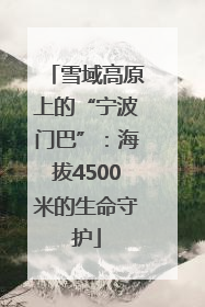 雪域高原上的“宁波门巴”：海拔4500米的生命守护