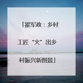 霍军政：乡村工匠“火”出乡村振兴新图景