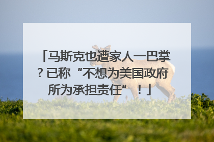 马斯克也遭家人一巴掌？已称“不想为美国政府所为承担责任”！