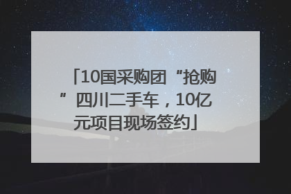 10国采购团“抢购”四川二手车，10亿元项目现场签约