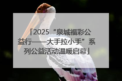 2025“泉城福彩公益行——大手拉小手”系列公益活动温暖启幕