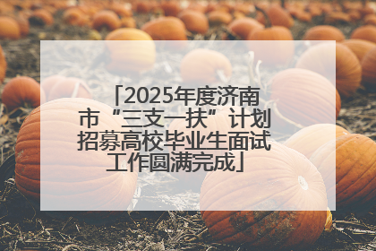 2025年度济南市“三支一扶”计划招募高校毕业生面试工作圆满完成