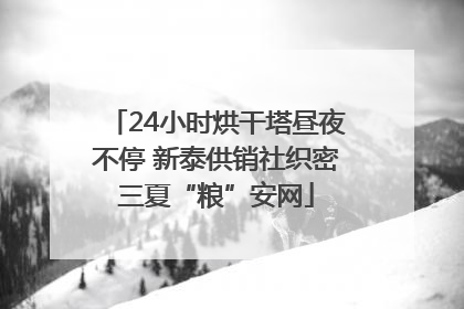 24小时烘干塔昼夜不停 新泰供销社织密三夏“粮”安网