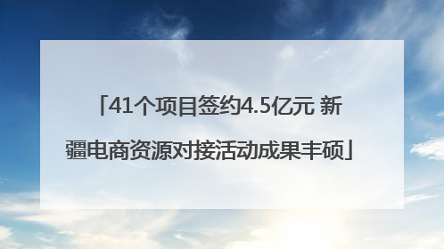 41个项目签约4.5亿元 新疆电商资源对接活动成果丰硕